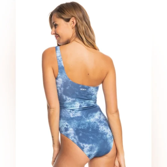 NWT Roxy Blue Tie-dye One Piece Swim Suit, Brand New Size SMALL - Picture 2 of 12